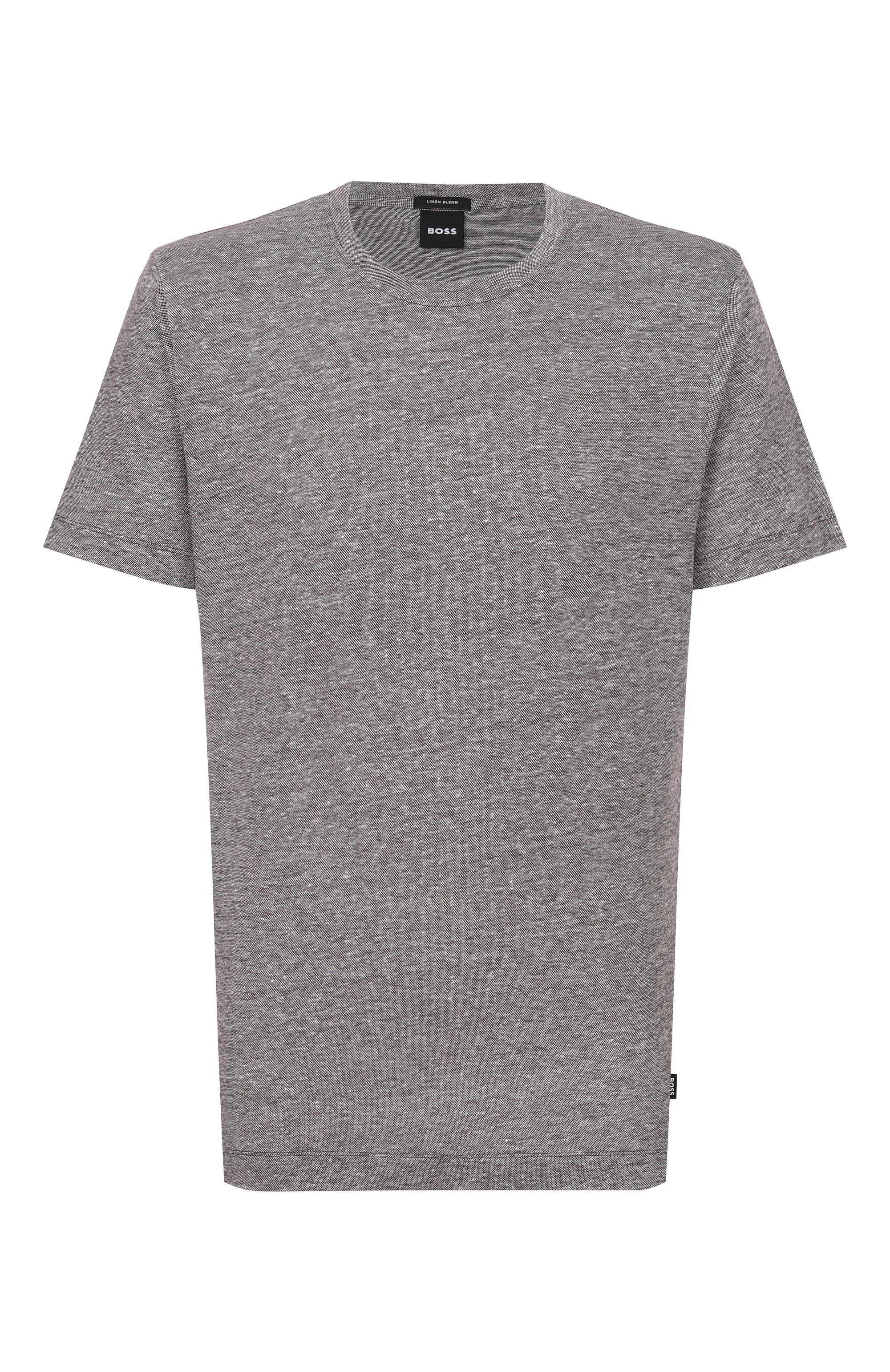 Футболка изо льна и хлопка BOSS, арт. 50559163, фото 1
