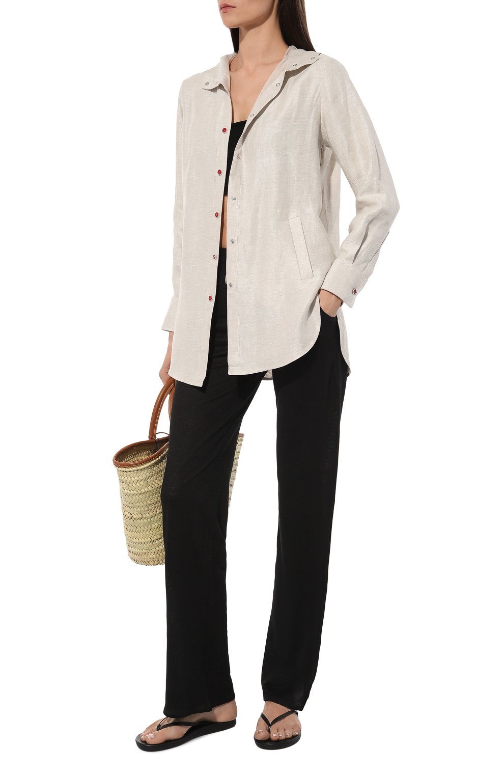 Льняная рубашка KITON, арт. D57444H08442, фото 2