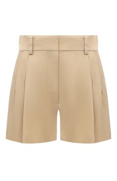 Женские шорты из вискозы STELLA MCCARTNEY бежевого цвета, арт. 640164/3DU701 | Фото 1 (Материал сплава: Проставлено; Материал внешний: Вискоза; Длина Ж (юбки, платья, шорты): Мини; Драгоценные камни: Проставлено; Стили: Минимализм)