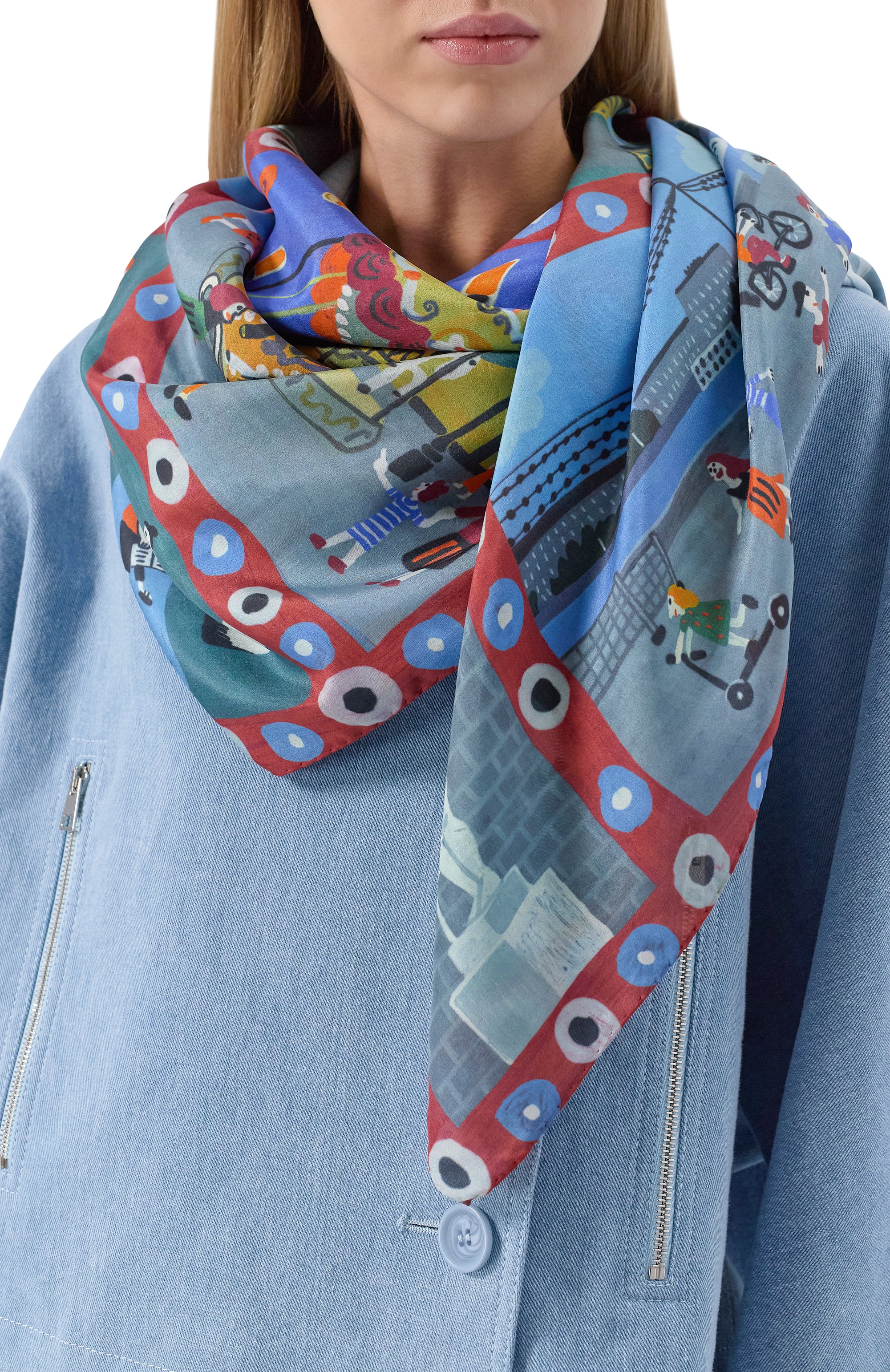 Шелковая шаль парк горького GOURJI, арт. 91148137/446185108, фото 2