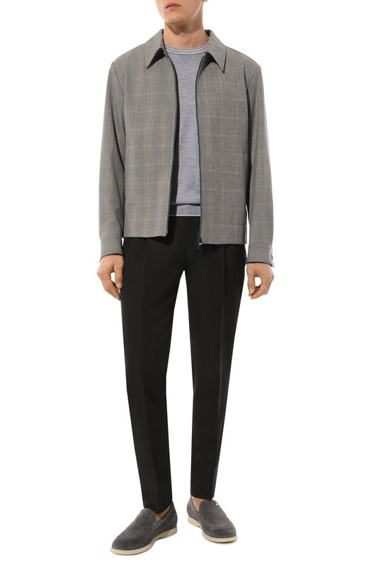 Брюки изо льна и шелка Corneliani 934L21-9314102 Чёрный  934L21-9314102 Фото 2