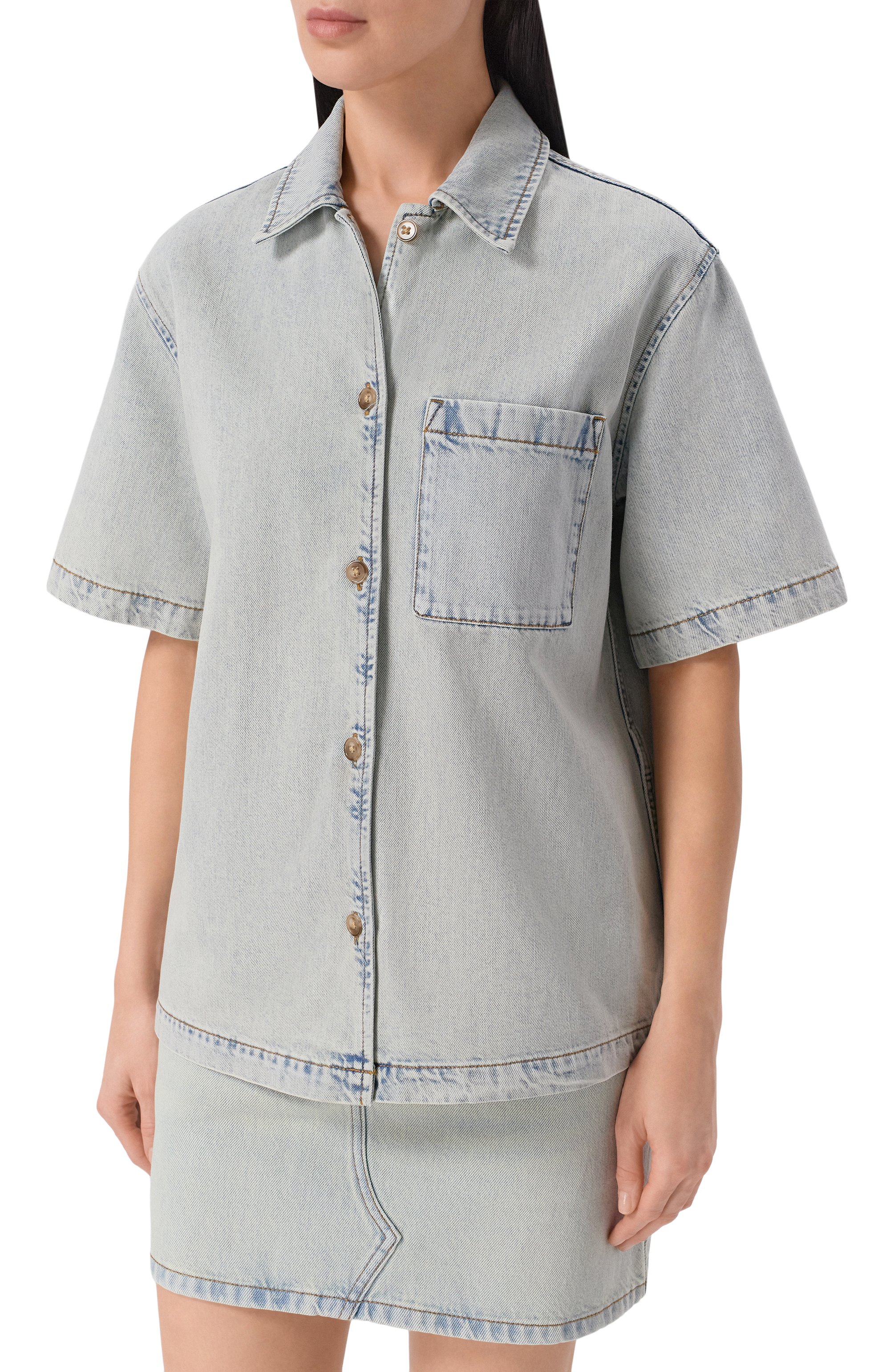 Джинсовая рубашка bowling 12 STOREEZ, арт. 136352, фото 3