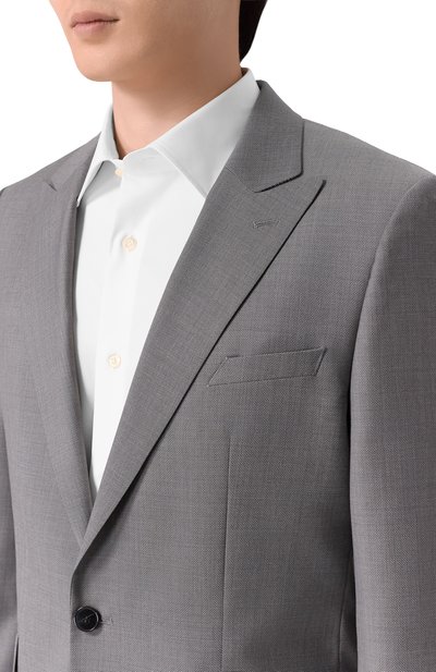 Шерстяной пиджак HUGO серого цвета по цене 59950 руб., арт. 50555240, фото 5 Шерстяной пиджак HUGO, арт. 50555240, фото 5