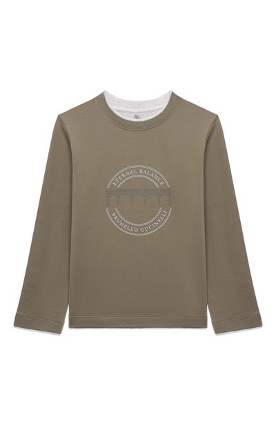 Хлопковый лонгслив BRUNELLO CUCINELLI, арт. B0B13T176A, фото 1