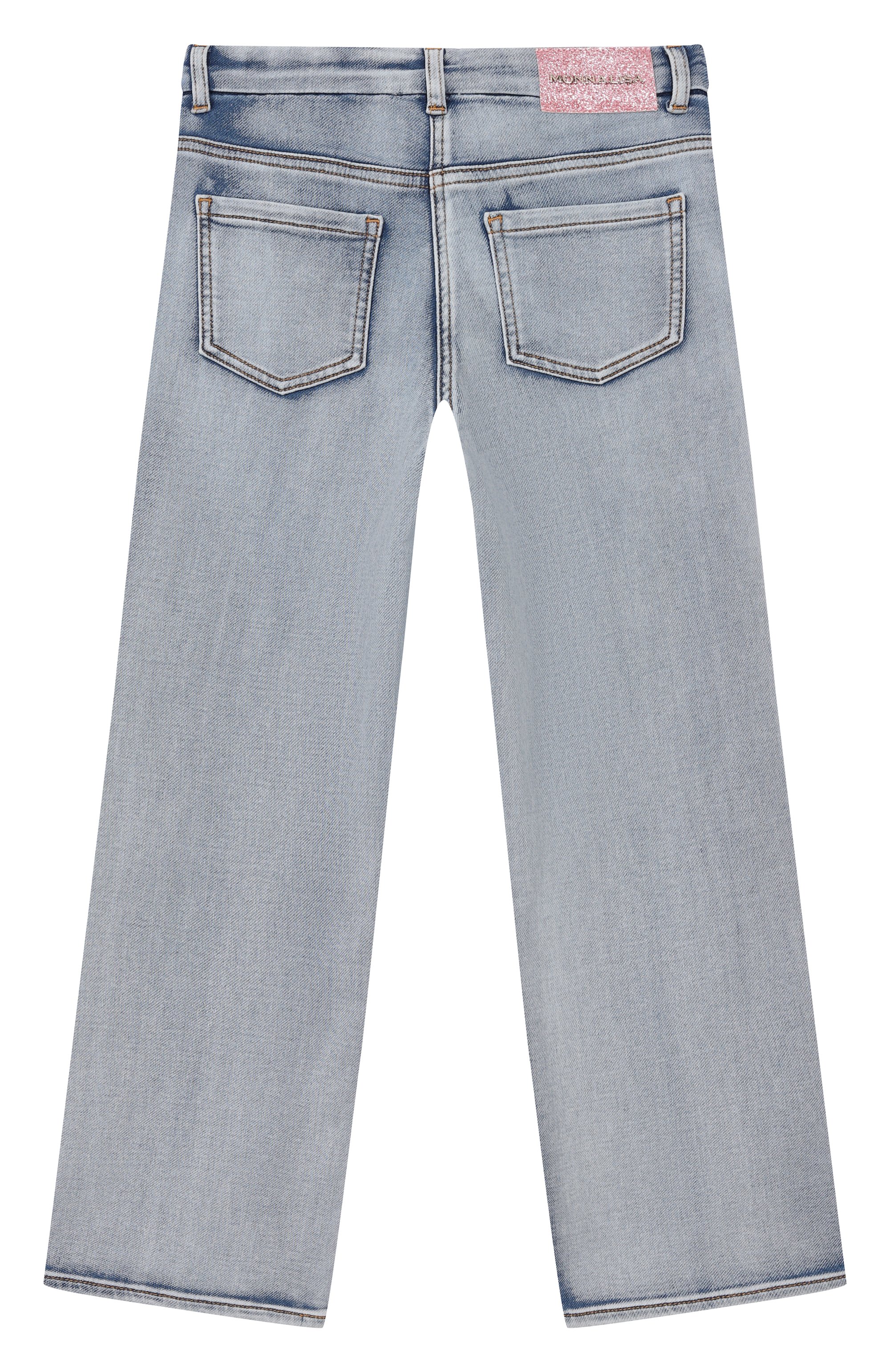 Джинсы MONNALISA голубого цвета по цене 22100 руб., арт. 19G404, фото 2 Джинсы MONNALISA, арт. 19G404, фото 2