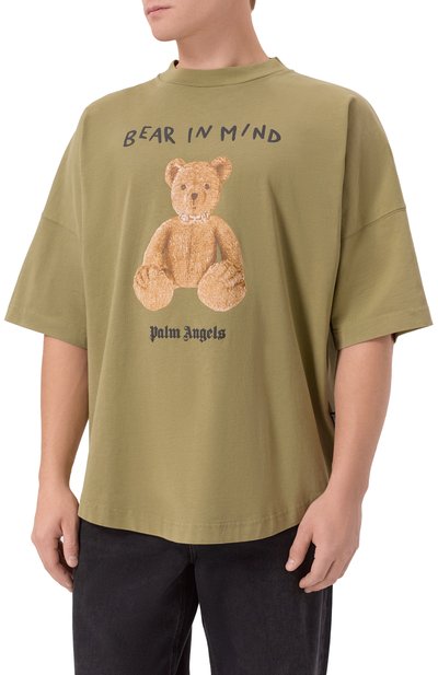 Хлопковая футболка PALM ANGELS, арт. PMAA10BF25JER004, фото 3