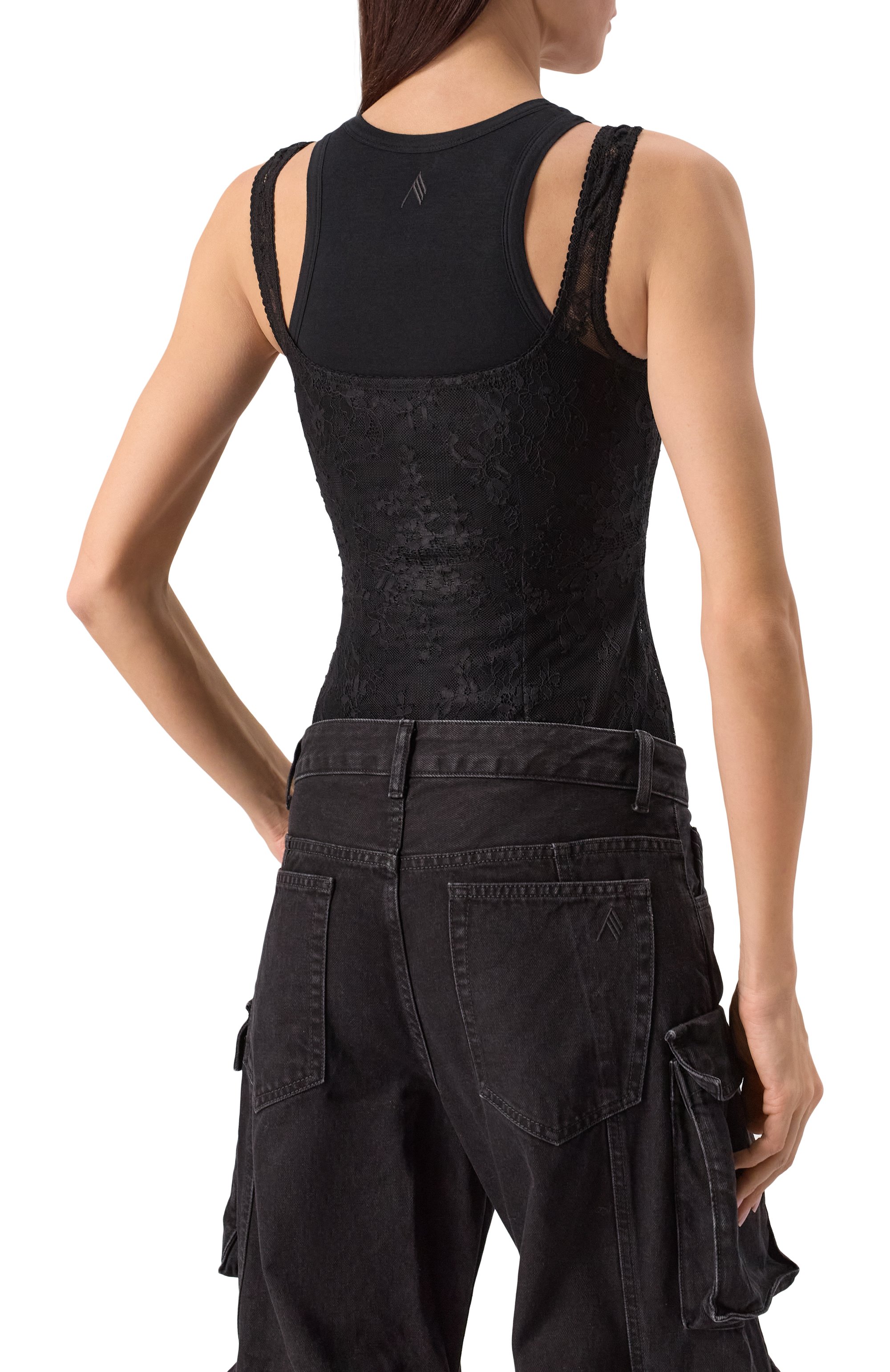 Комбинированное боди THE ATTICO, арт. 250WCY00030/JMD001AA, фото 4