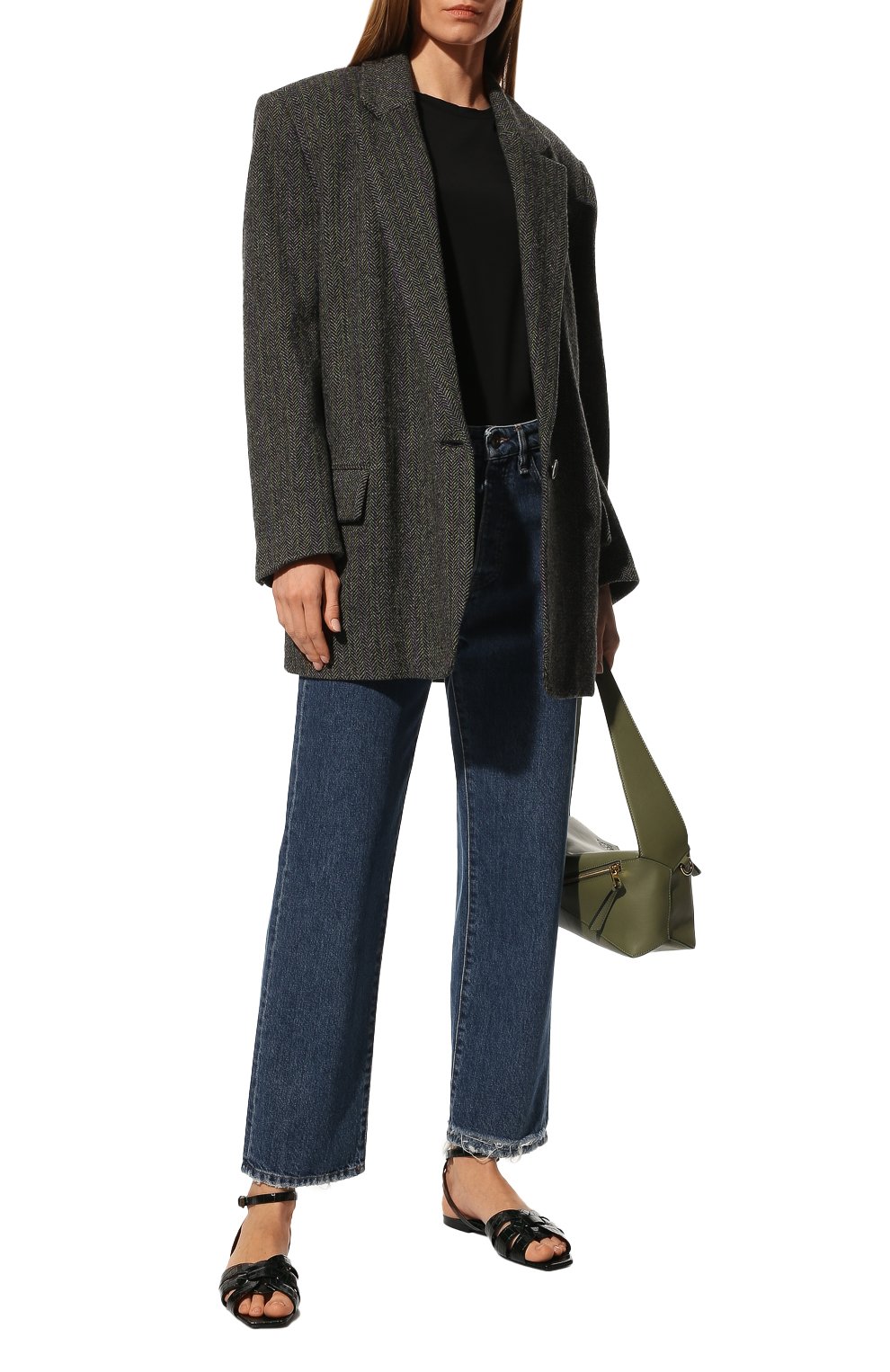 Кожаные сандалии tribute SAINT LAURENT, арт. 620090/1YQ00, фото 2