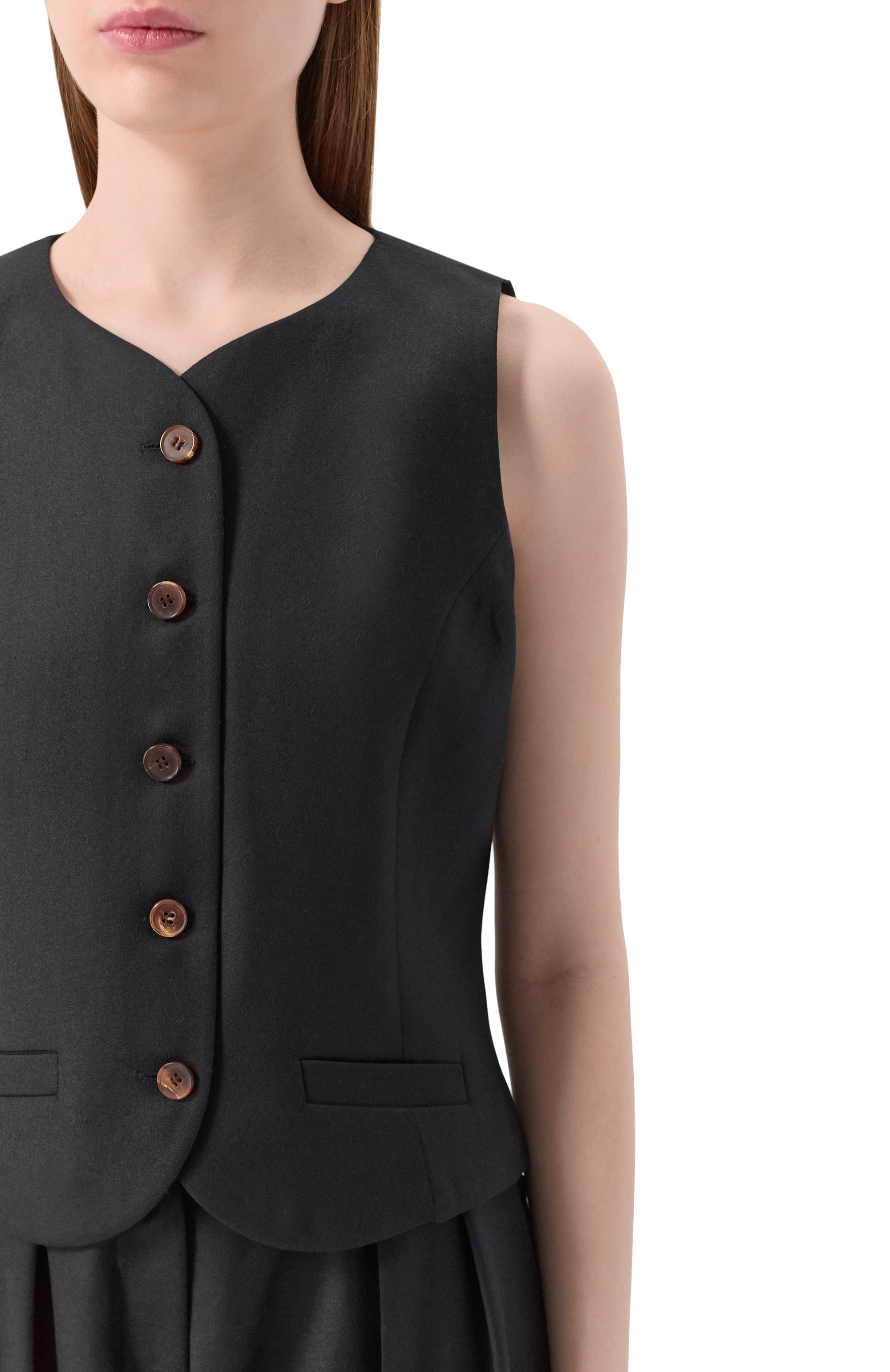 Жилет из кашемира и шелка LESYANEBO, арт. LN03H- 411_MAE, фото 5