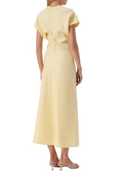 Платье из вискозы и льна TOTEME, арт. 253-WRD1103-FB0461, фото 4