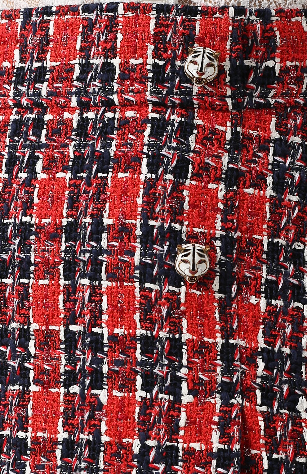 Твидовая юбка GUCCI красного цвета по цене 77600 руб., арт. 516588/ZKM80, фото 5 Твидовая юбка GUCCI, арт. 516588/ZKM80, фото 5