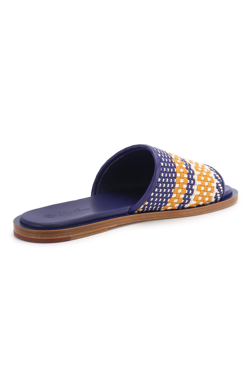 Комбинированные шлепанцы LORO PIANA, арт. FAL1143, фото 4