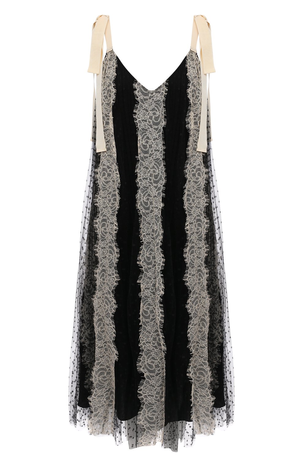 Платье REDVALENTINO черно-белого цвета по цене 97550 руб., арт. VR3VA16U/5P1, фото 1 Платье REDVALENTINO, арт. VR3VA16U/5P1, фото 1