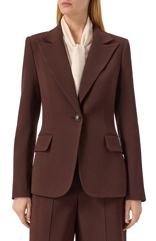 Жакет из вискозы Elie Saab J0003NF25CD023 Коричневый  J0003NF25CD023 Фото 3