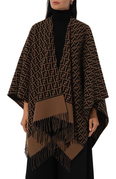 Накидка из шерсти и кашемира FENDI, арт. FXX723 AQCW, фото 3