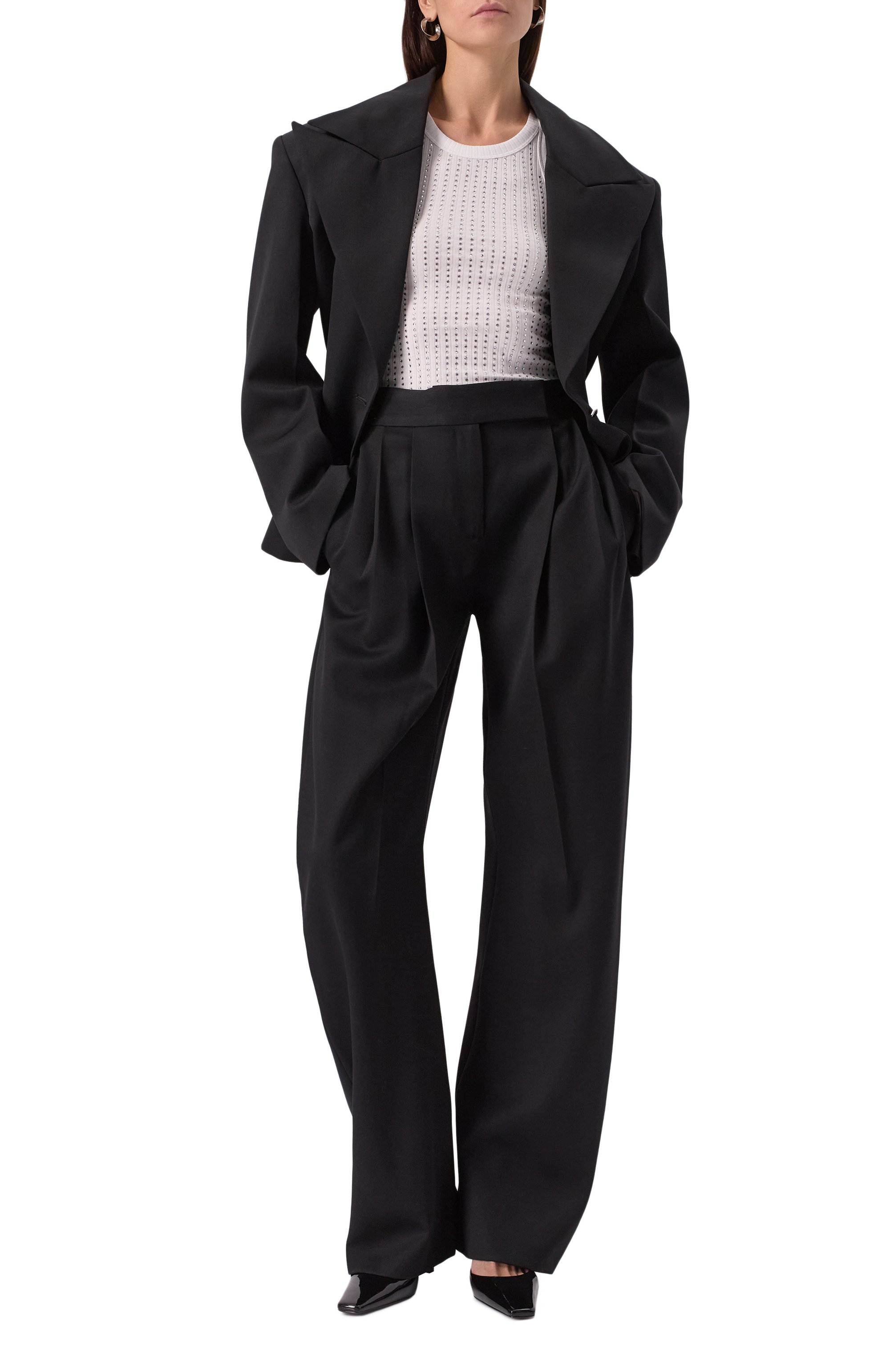 Топ с отделкой стразами THE ATTICO, арт. 250WCN00004/JJJ051TR, фото 2