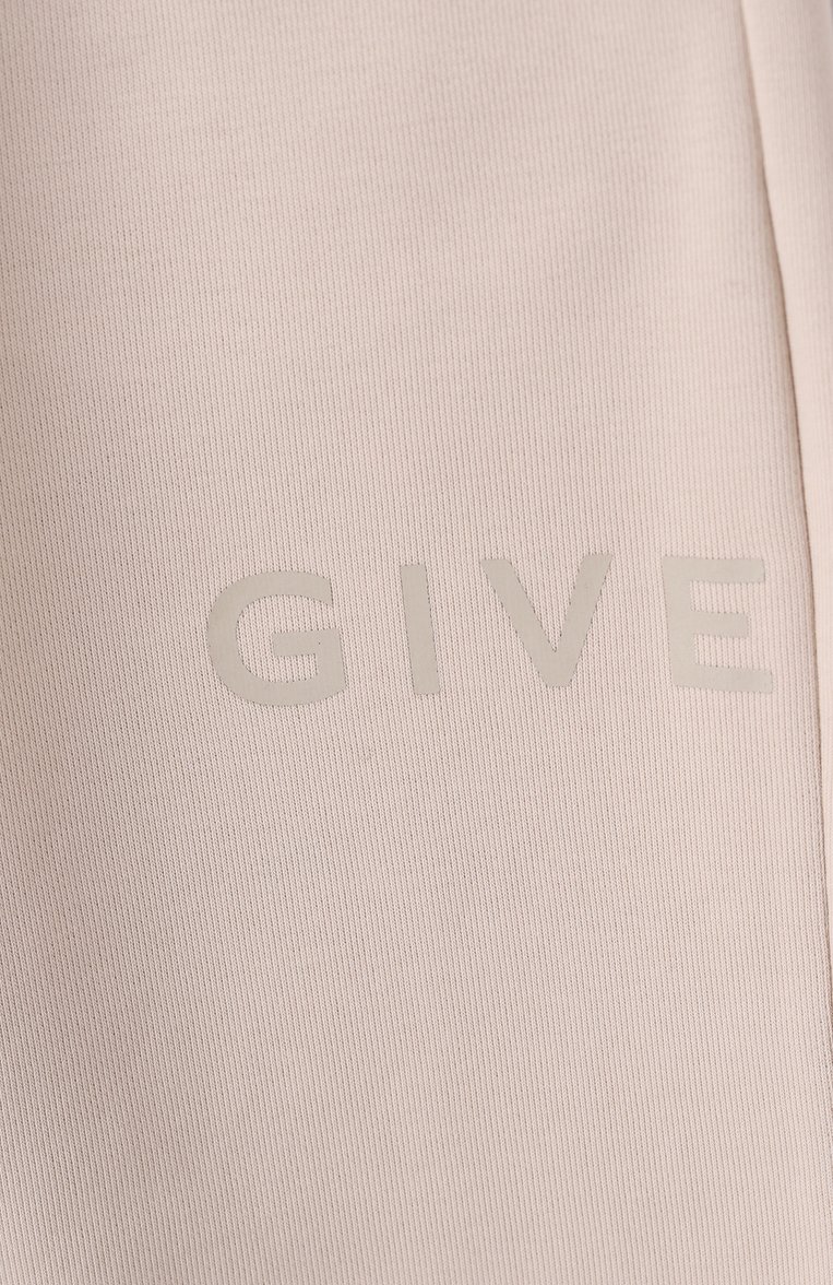 Детские хлопковые джоггеры GIVENCHY кремвого цвета, арт. H30690 | Фото 3 (Нос: Не проставлено; Материал подклада: Хлопок; Материал сплава: Проставлено; Девочки Кросс-К�Т: Брюки-спорт, Джоггеры-одежда; Материал внешний: Хлопок; Ростовка одежда: 5 лет | 110 см, 9 лет | 134 см, 12 лет | 152 см, 13 - 15 лет | 158 см, 7 лет | 122 см)