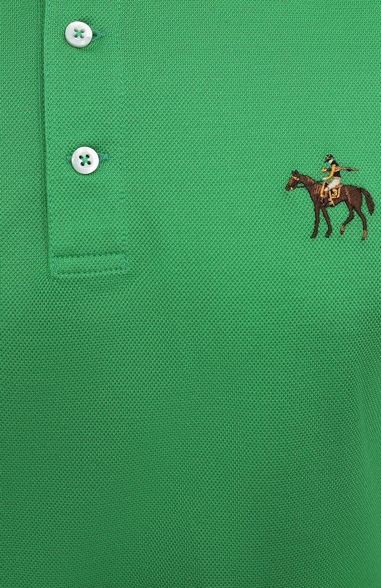 Мужское хлопковое поло RALPH LAUREN зеленого цвета, арт. 790508036 | Фото 5 (Застежка: Пуговицы; Рукава: Короткие; Длина (для топов): Стандартные; Региональные ограничения белый список (Axapta Mercury): RU; Материал сплава: Проставлено; Материал внешний: Хлопок; Драгоценные камни: Проставлено; Стили: Кэжуэл)