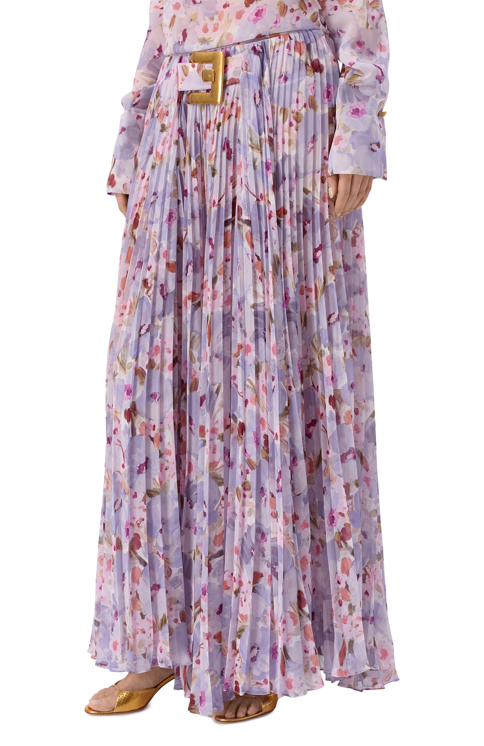 Плиссированная юбка BALMAIN, арт. GF1LE680/SF35, фото 3