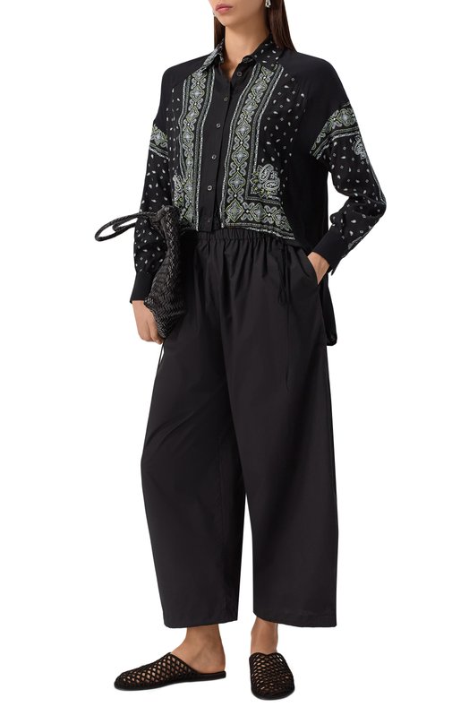 Хлопковые брюки Pinko 105210/A2LD Чёрный  105210/A2LD Фото 2