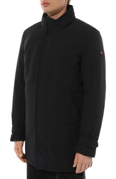 Мужская утепленная куртка PAUL&SHARK черного цвета, арт. 12312009 | Фото 3 (Кросс-КТ: Куртка; Рукава: Длинные; Длина (верхняя одежда): До середины бедра; Материал внешний: Синтетический материал; Мужское Кросс-КТ: утепленные куртки; Материал сплава: Проставлено; Материал подклада: Синтетический материал; Драгоценные камни: Проставлено; Стили: Кэжуэл)
