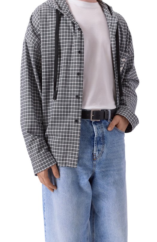 Кожаный ремень HUGO 50553776 Чёрный  50553776 Фото 2