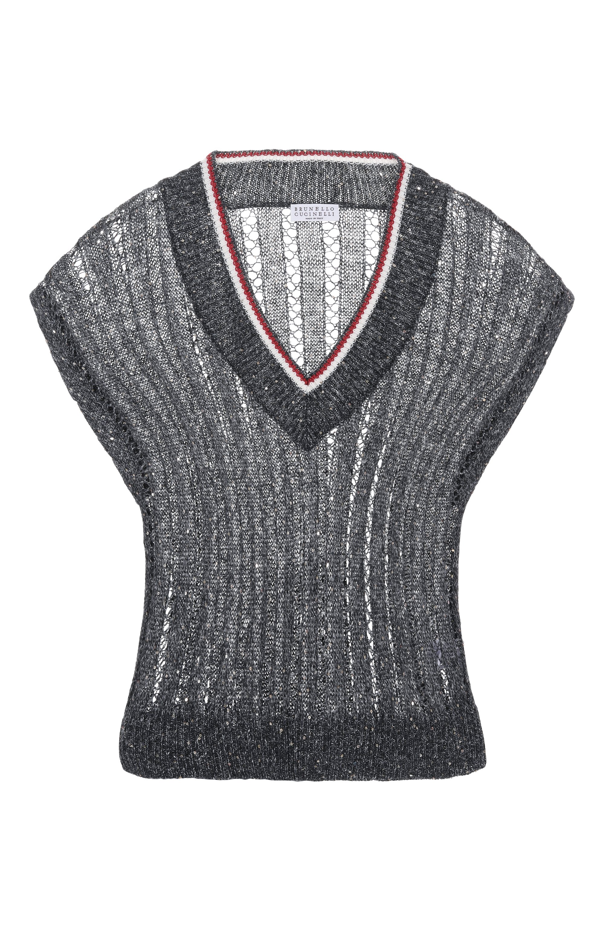 Льняной жилет BRUNELLO CUCINELLI, арт. MC0559412, фото 1