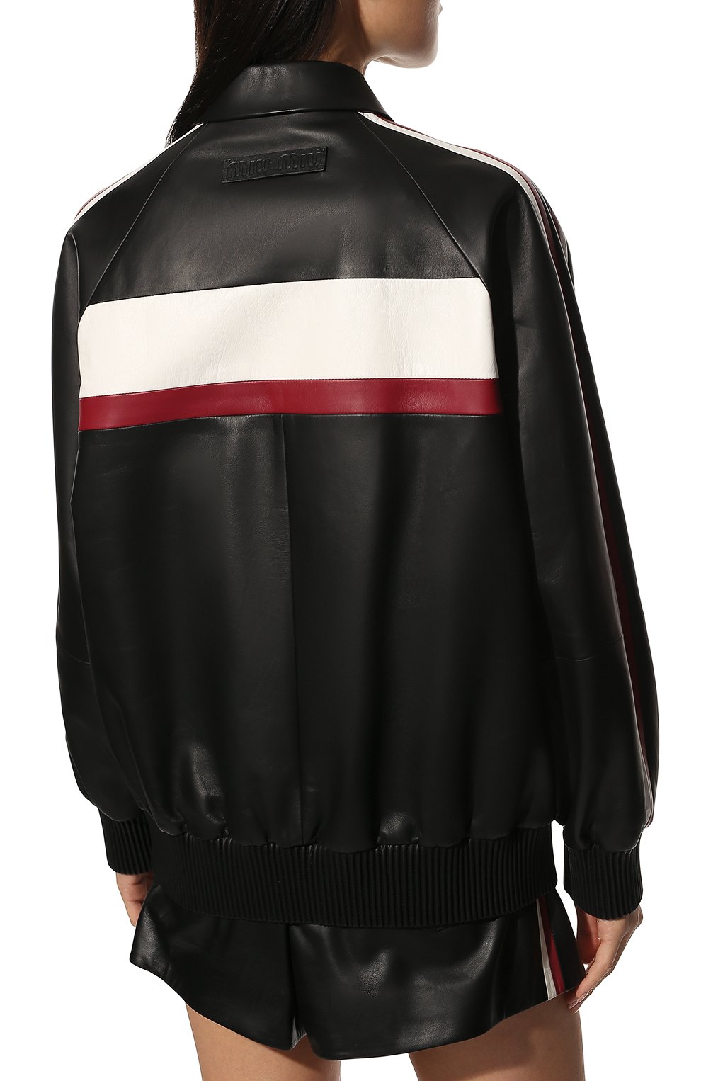 Кожаный бомбер MIU MIU, арт. MPV779-FLY-F0002, фото 4