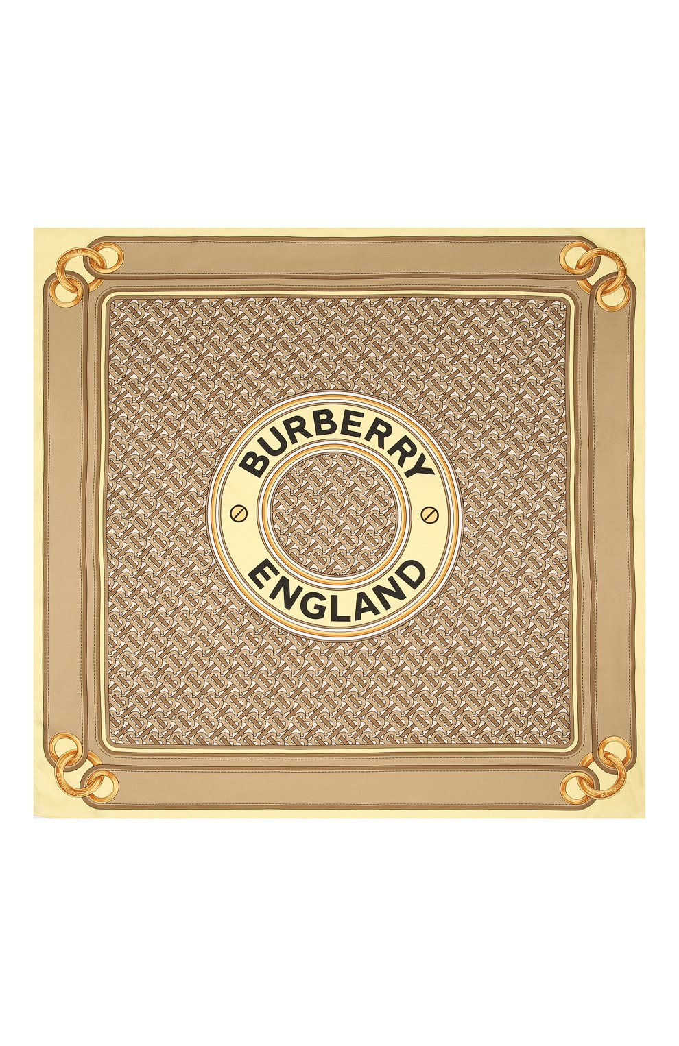 Шелковый платок BURBERRY бежевого цвета по цене 47550 руб., арт. 8041760, фото 3 Шелковый платок BURBERRY, арт. 8041760, фото 3