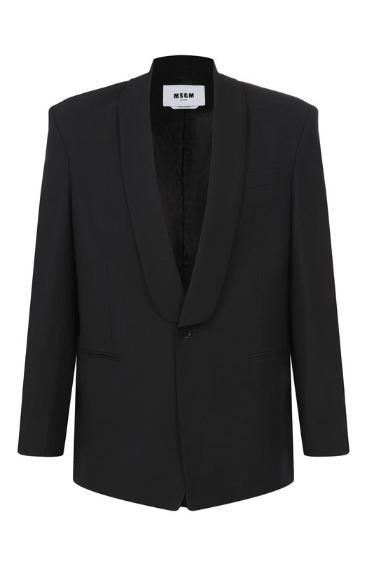 Шерстяной пиджак MSGM 4040MG01/267100 Чёрный 4040MG01/267100