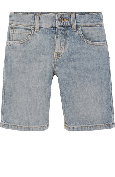 Джинсовые шорты с контрастным принтом GUCCI, арт. 499959/XR909, фото 1