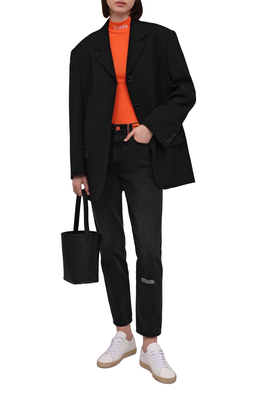 Джинсы HERON PRESTON черного цвета по цене 39550 руб., арт. HWYA002S22DEN0011000, фото 2 Джинсы HERON PRESTON, арт. HWYA002S22DEN0011000, фото 2