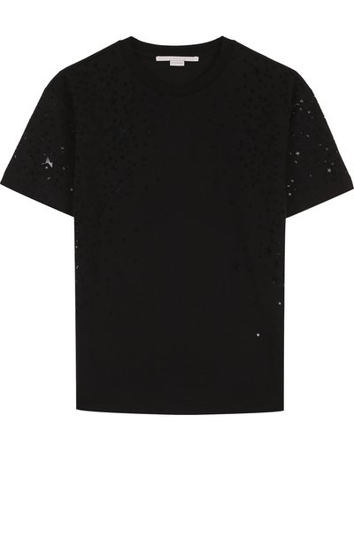 Футболка с прозрачными вставками в виде звезд STELLA MCCARTNEY, арт. 342365/SJW35, фото 1