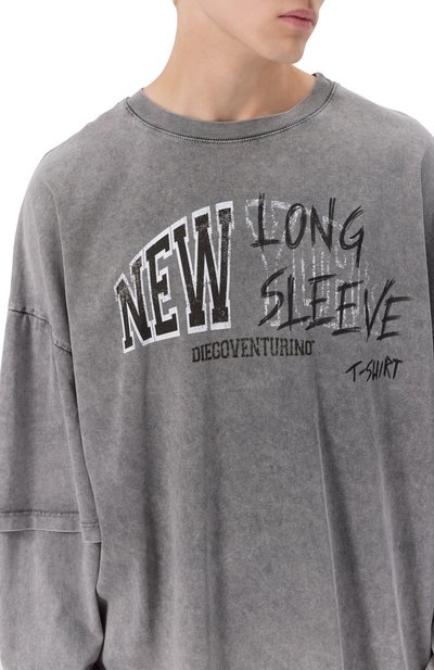 Хлопковый лонгслив DIEGO VENTURINO, арт. DVTS-MLCNEW-LS, фото 5