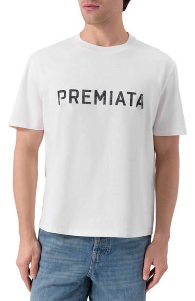 Хлопковая футболка PREMIATA белого цвета по цене 13500 руб., арт. PA1030/JERSEY, фото 3 Хлопковая футболка PREMIATA, арт. PA1030/JERSEY, фото 3