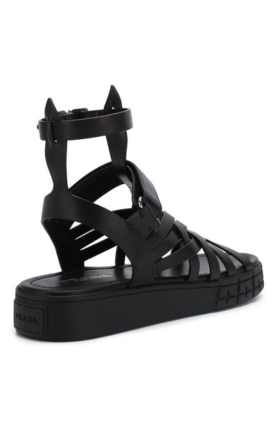 Кожаные сандалии PRADA, арт. 1X958L-248-F0002-30, фото 4