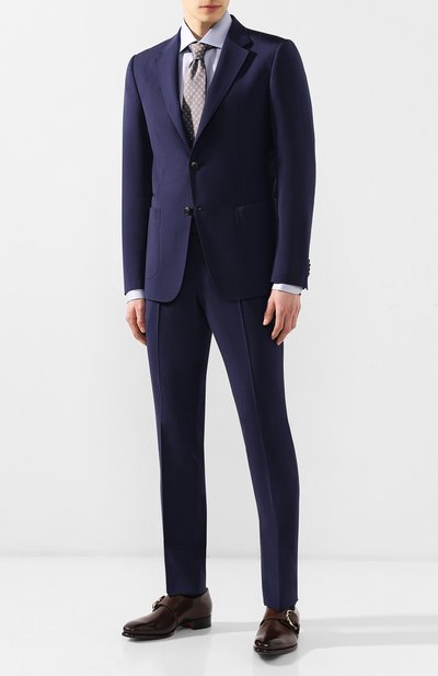 Кожаные монки SANTONI темно-коричневого цвета по цене 95400 руб., арт. MCLE16286BD1IVVDU35, фото 2 Кожаные монки SANTONI, арт. MCLE16286BD1IVVDU35, фото 2