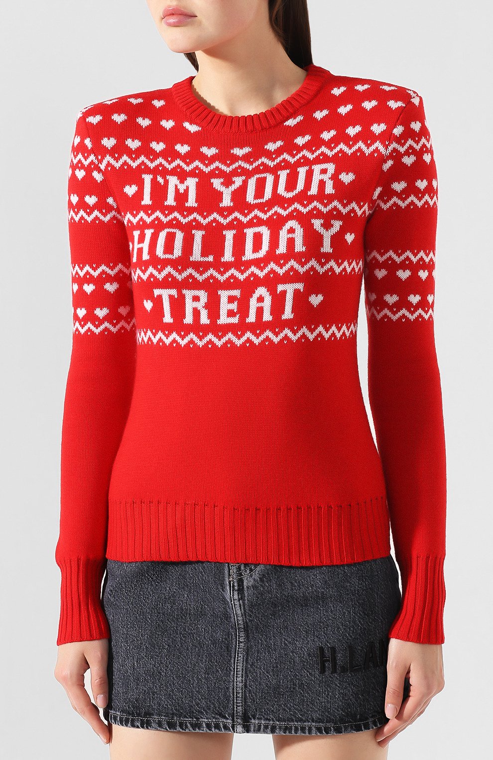 Шерстяной пуловер PHILOSOPHY DI LORENZO SERAFINI красного цвета по цене 49950 руб., арт. A0958/5700, фото 3 Шерстяной пуловер PHILOSOPHY DI LORENZO SERAFINI, арт. A0958/5700, фото 3