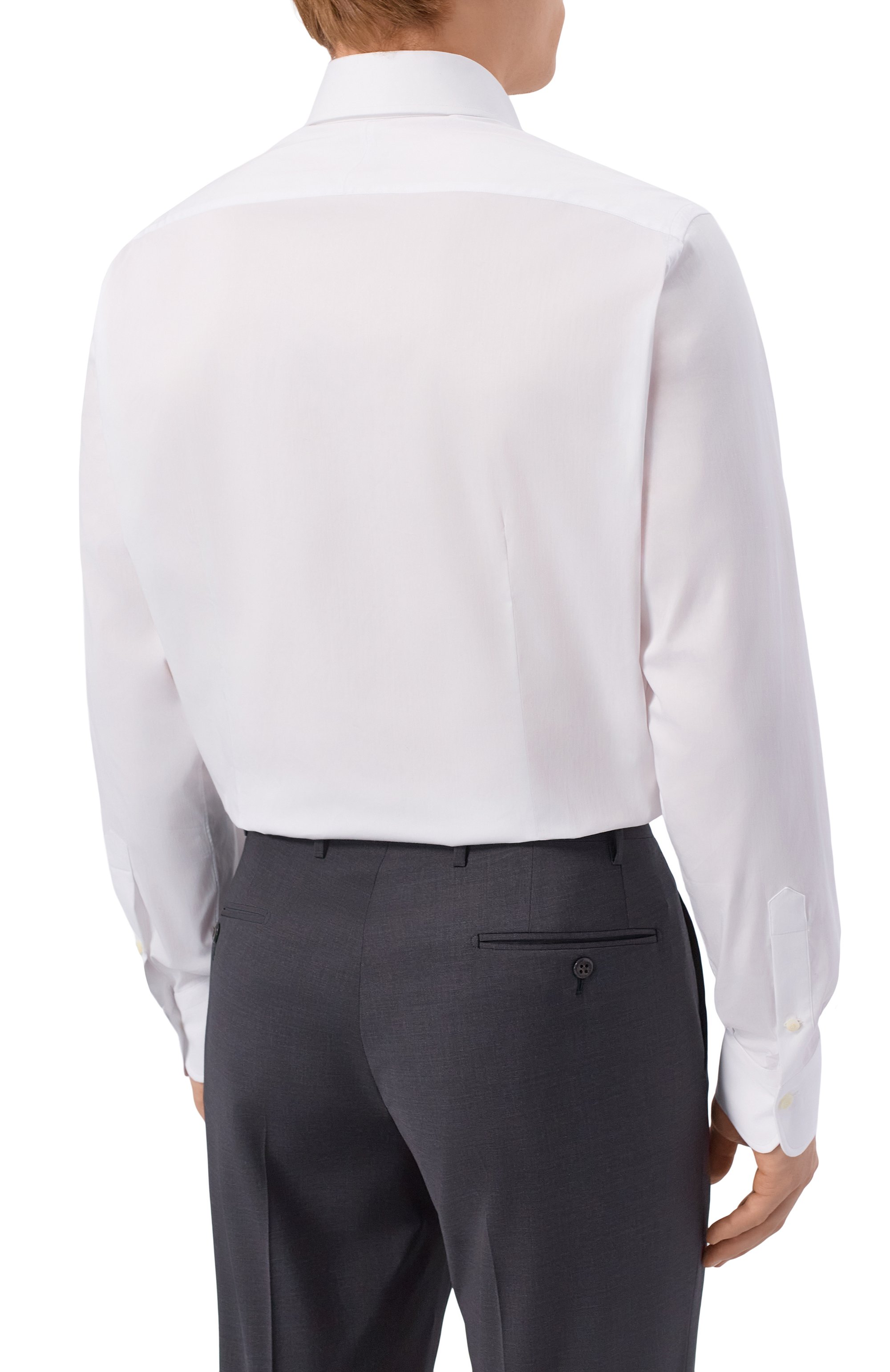 Хлопковая сорочка ALESSANDRO GHERARDI белого цвета по цене 41050 руб., арт. BP1-3G-7T/M009, фото 4 Хлопковая сорочка ALESSANDRO GHERARDI, арт. BP1-3G-7T/M009, фото 4