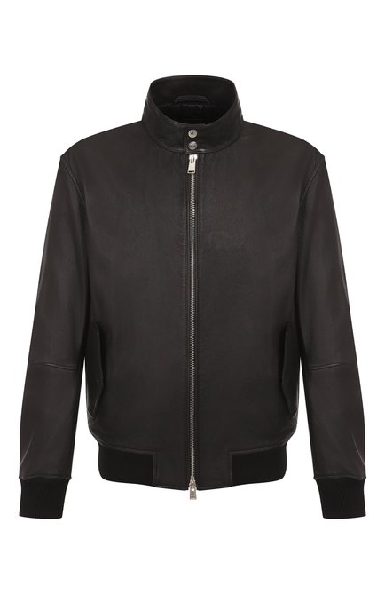 Мужской кожаный бомбер BOSS, арт. 50543899