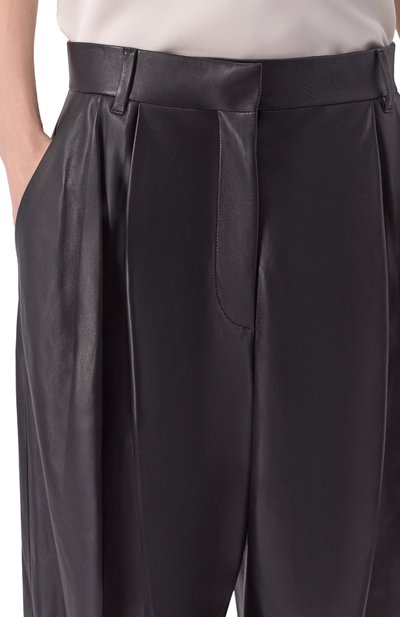 Кожаные брюки GIORGIO ARMANI темно-синего цвета по цене 644500 руб., арт. GW004209/AF29330, фото 5 Кожаные брюки GIORGIO ARMANI, арт. GW004209/AF29330, фото 5