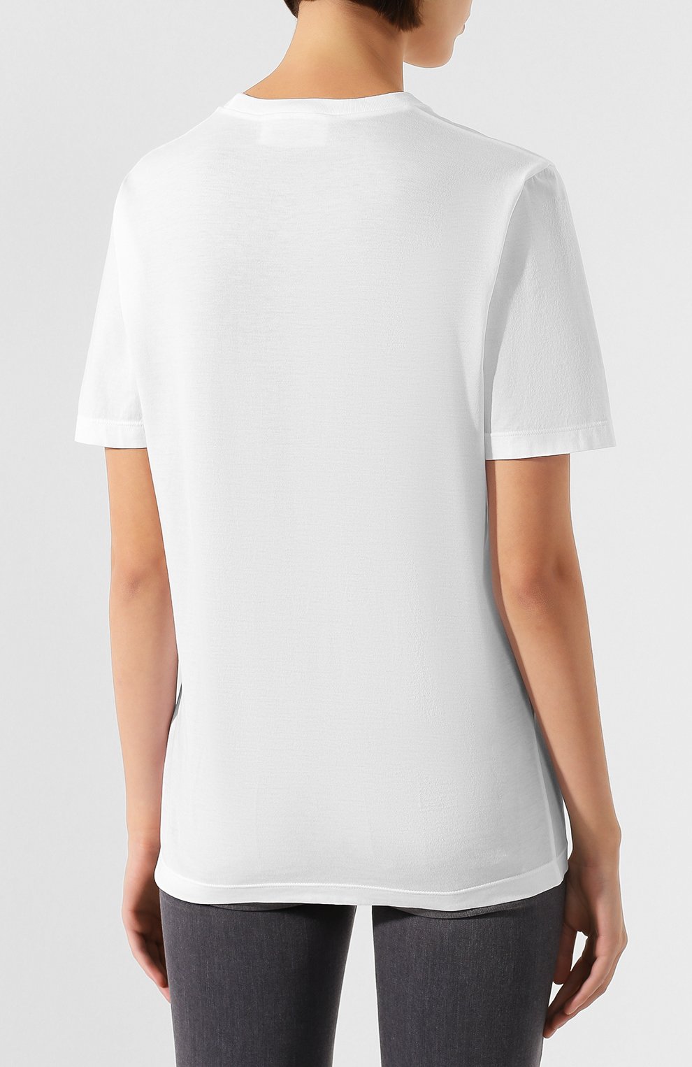 Хлопковая футболка DSQUARED2 белого цвета по цене 25750 руб., арт. S72GD0146/S21600, фото 4 Хлопковая футболка DSQUARED2, арт. S72GD0146/S21600, фото 4