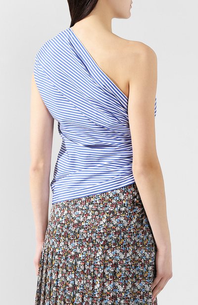 Хлопковый топ DRIES VAN NOTEN синего цвета по цене 45150 руб., арт. 191-10742-7215, фото 4 Хлопковый топ DRIES VAN NOTEN, арт. 191-10742-7215, фото 4