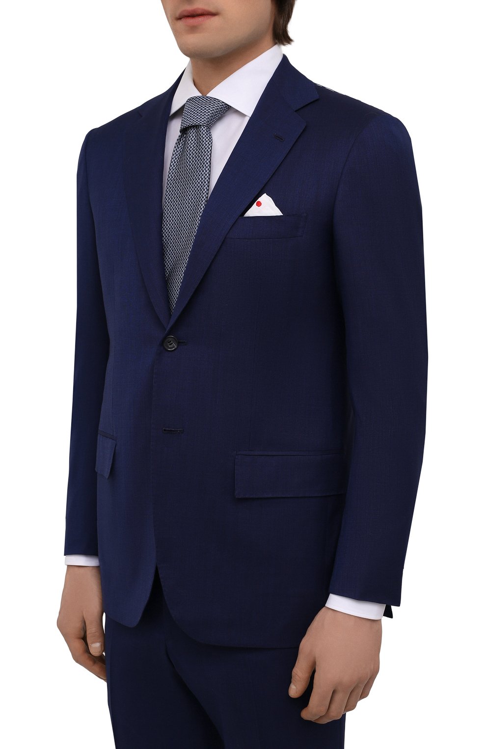 Шерстяной костюм KITON темно-синего цвета по цене 1155000 руб., арт. UA81K06P4409002, фото 2 Шерстяной костюм KITON, арт. UA81K06P4409002, фото 2