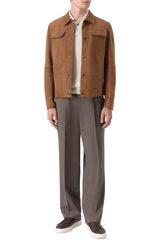 Шерстяные брюки Hevo T0RRECANNE24/L755 Коричневый  T0RRECANNE24/L755 Фото 2