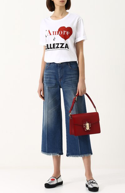 Хлопковая футболка свободного кроя с принтом DOLCE & GABBANA, арт. F8K27T/FH7MN, фото 2