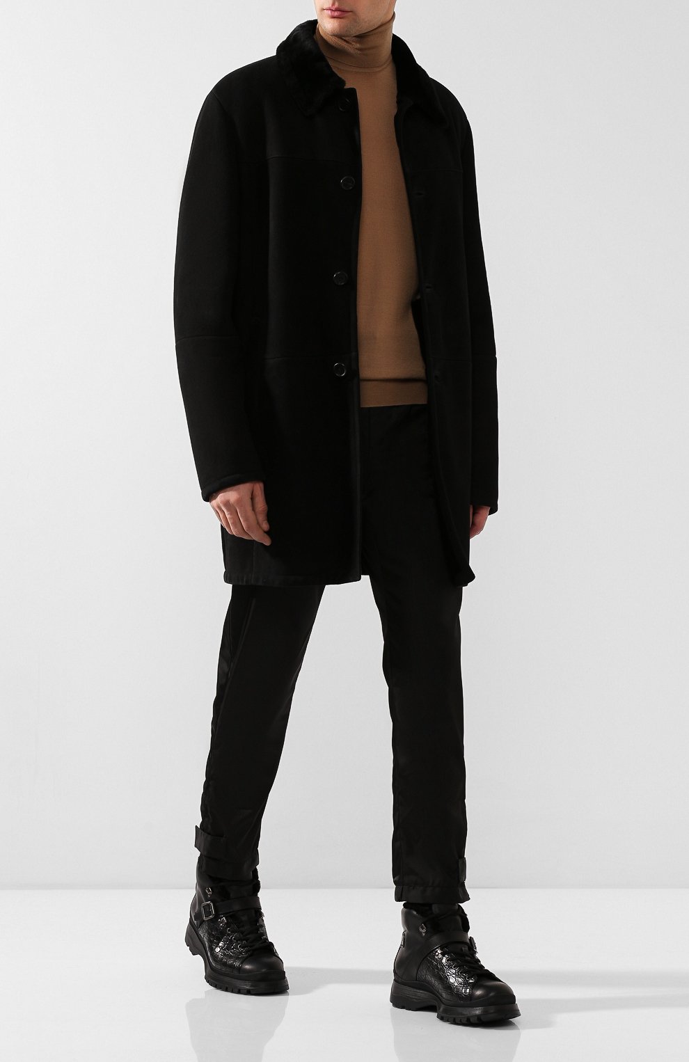 Ботинки с отделкой из кожи каймана PRADA, арт. 2TE158-3L2N-F0002, фото 2