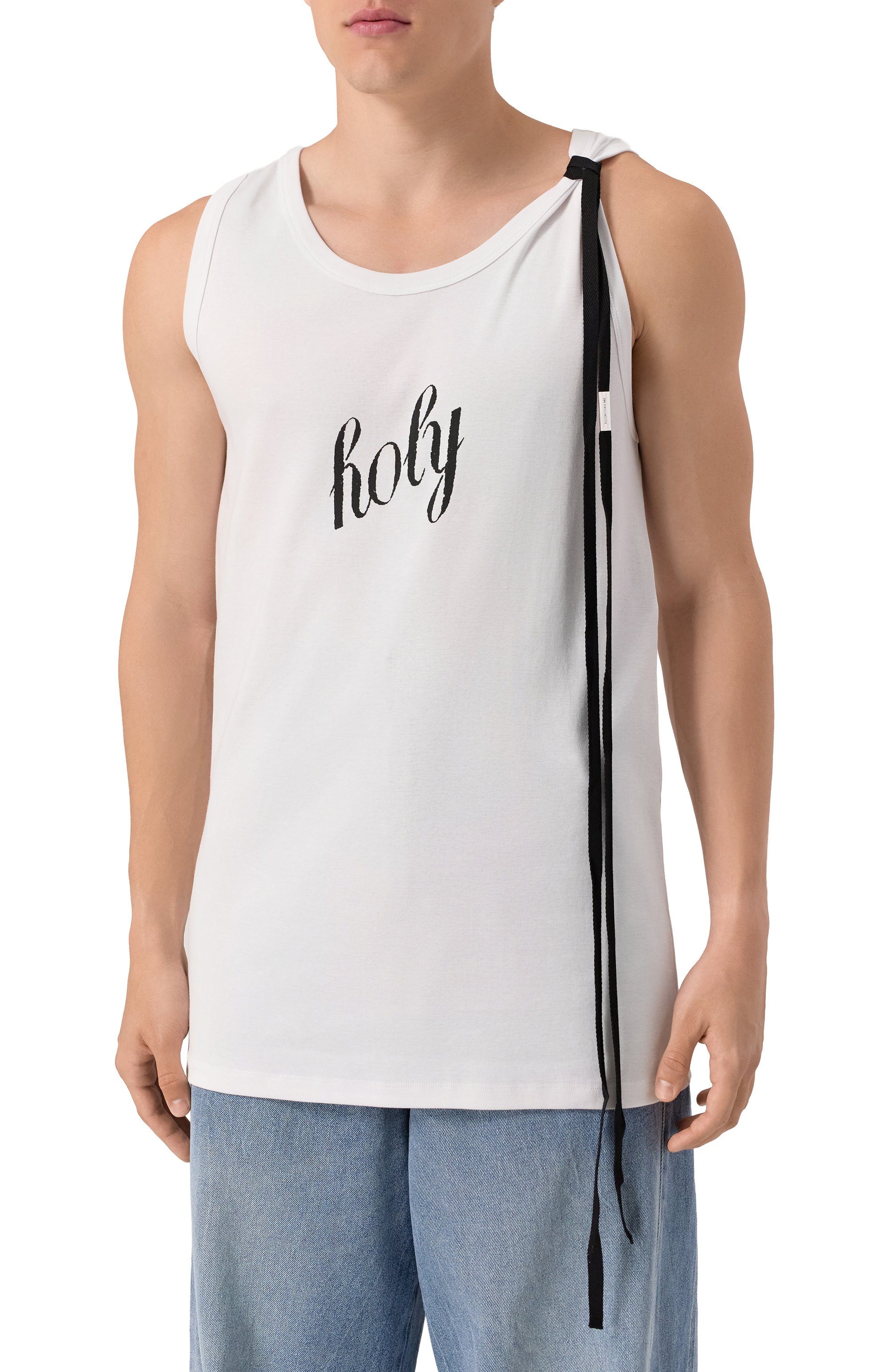 Хлопковая майка ANN DEMEULEMEESTER, арт. C000-M-JT020-12-FA045-099, фото 3