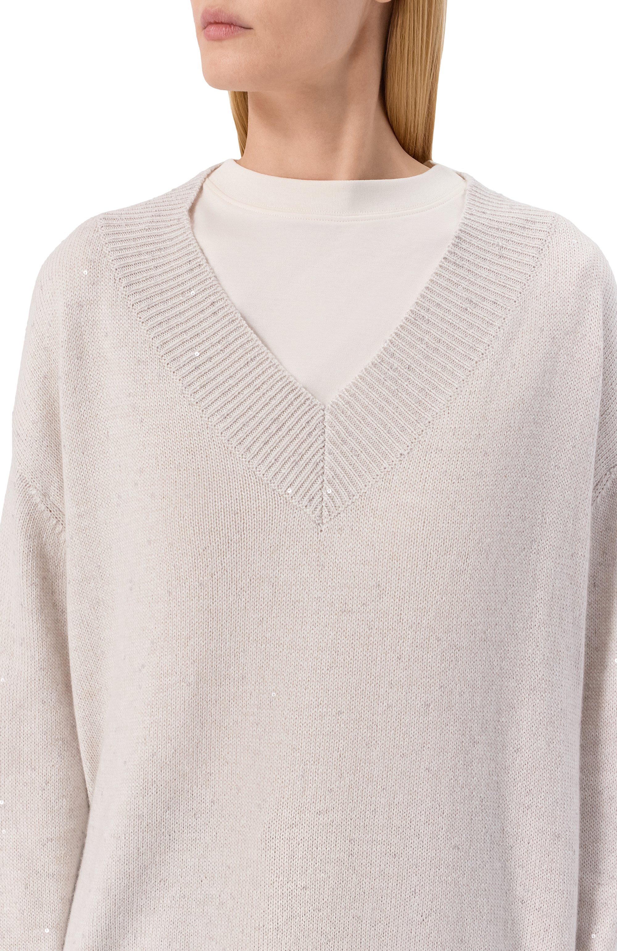 Свитер из кашемира и шелка BRUNELLO CUCINELLI, арт. M73539922, фото 5