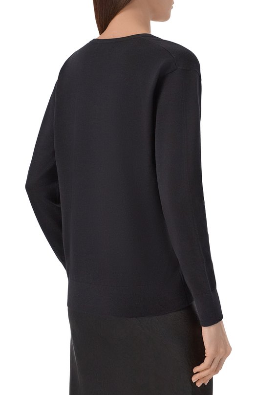 Шерстяной пуловер Dries Van Noten 011204/3700 Чёрный  011204/3700 Фото 4